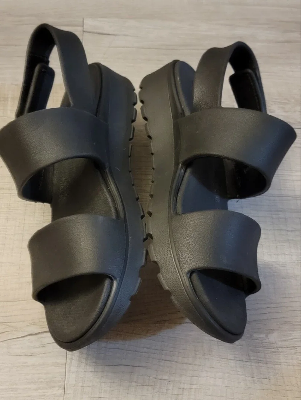 Skechers Black Double-Strap Slingback Comfort Sandals